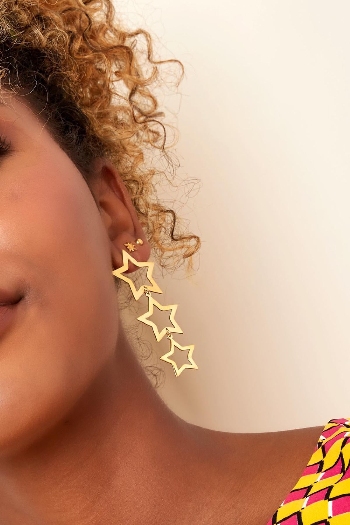 Oorbellen Sparkle statement - Goud