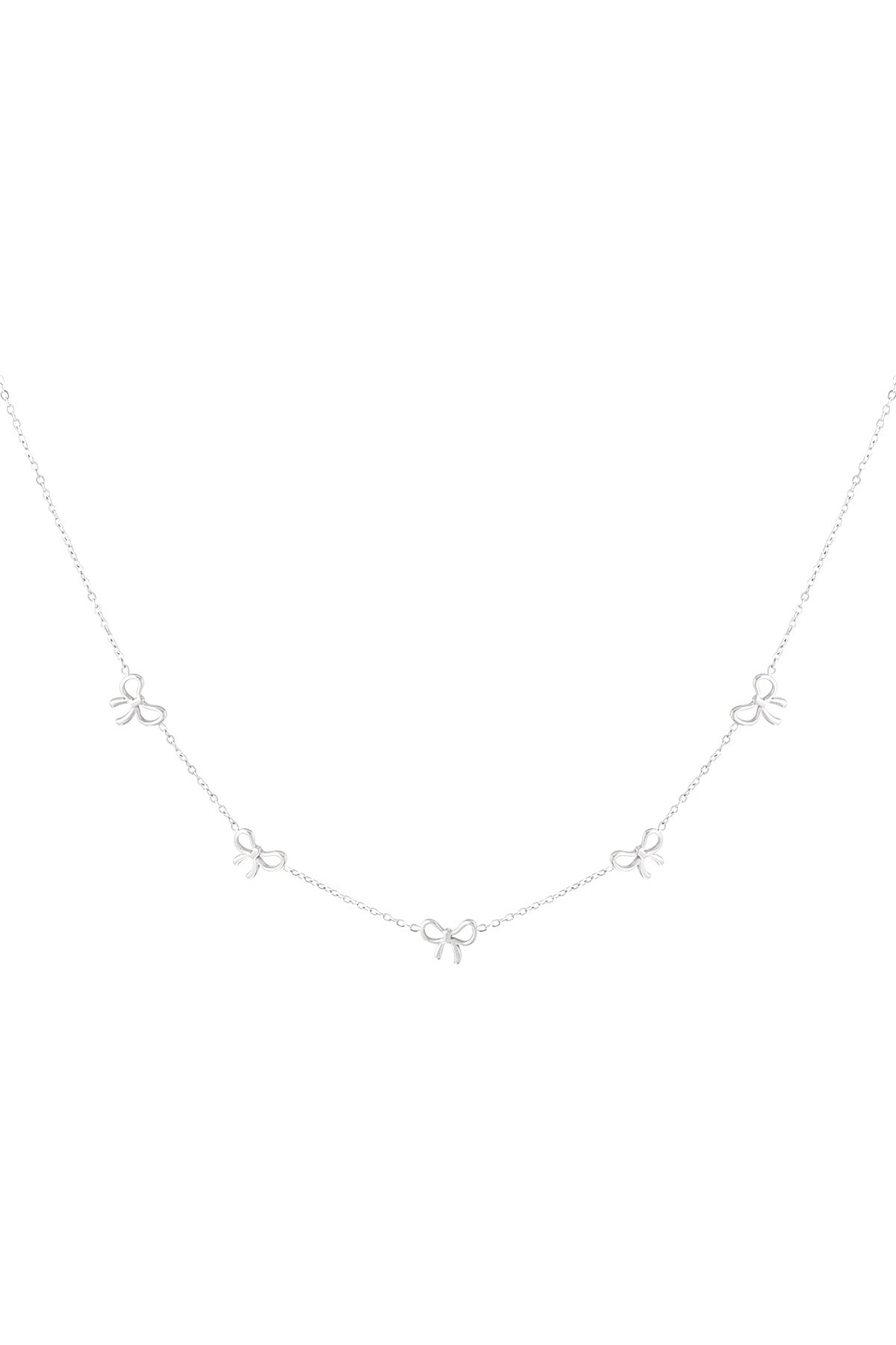 Ketting Charming bows - Zilver