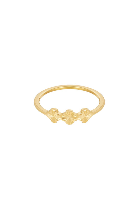 Ring Drie klavers - Goud