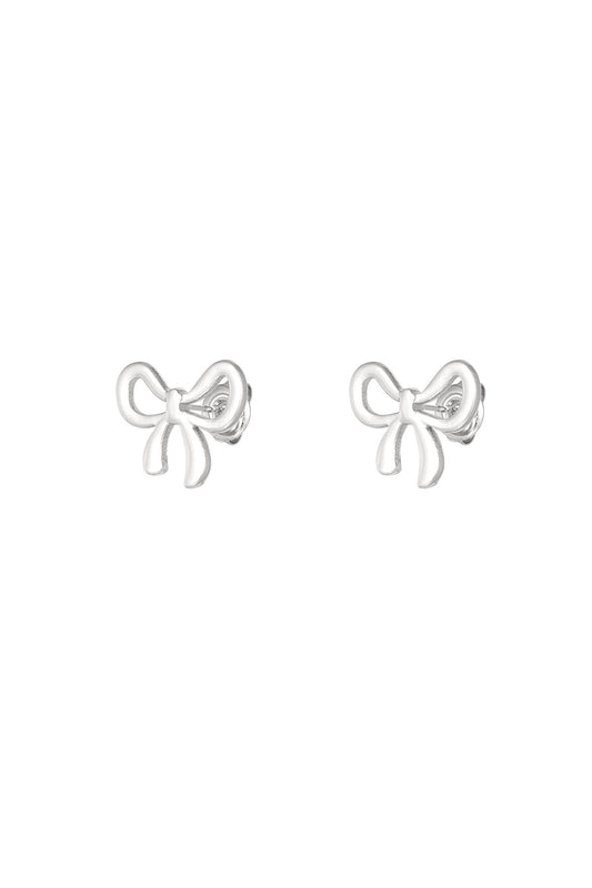 Oorbellen Strik studs - Zilver