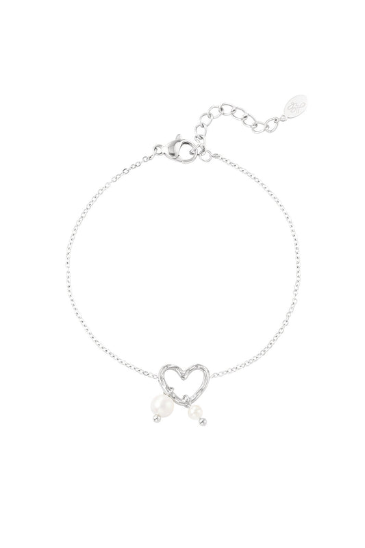 Armband Parel hart - Zilver