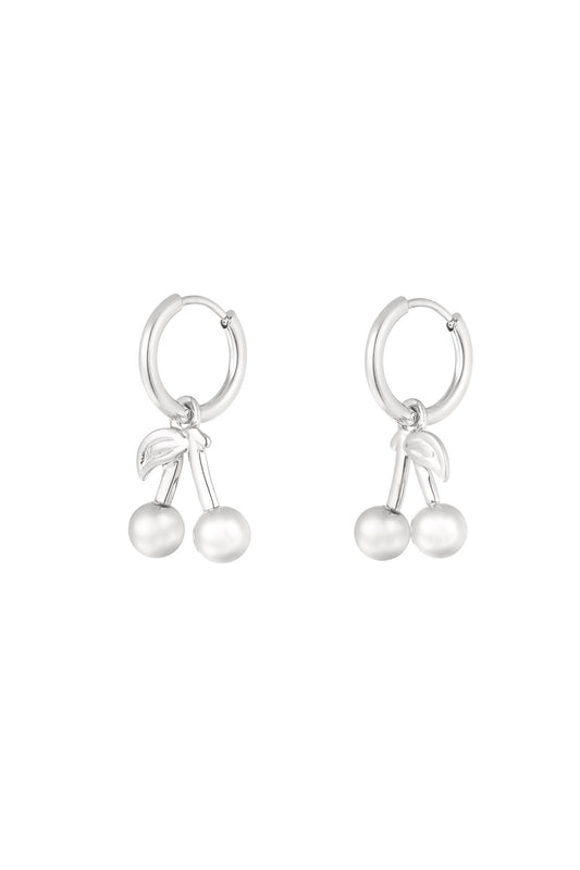 Oorbellen Cherry - Zilver